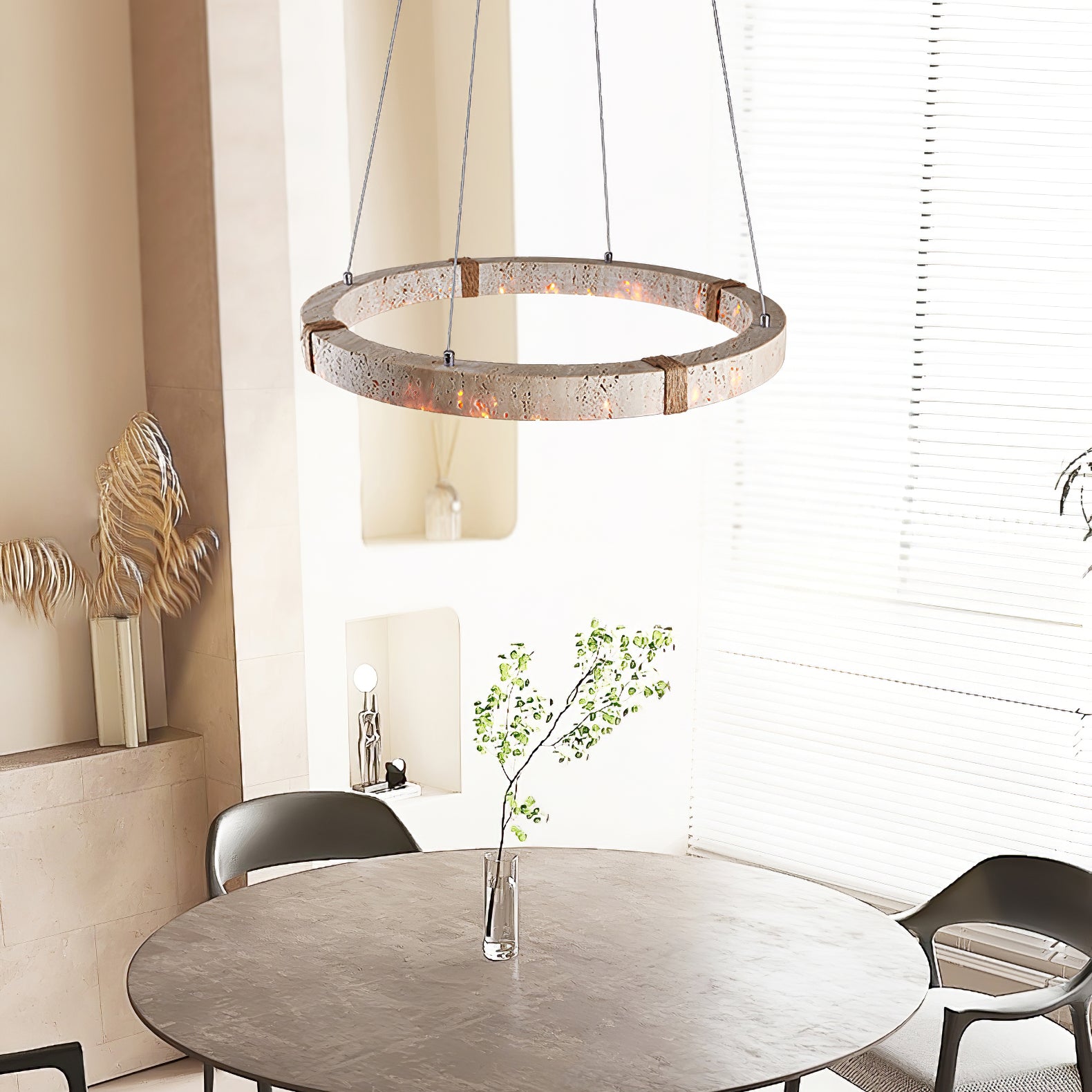 Alsilis Travertine Chandelier - Blowlighting