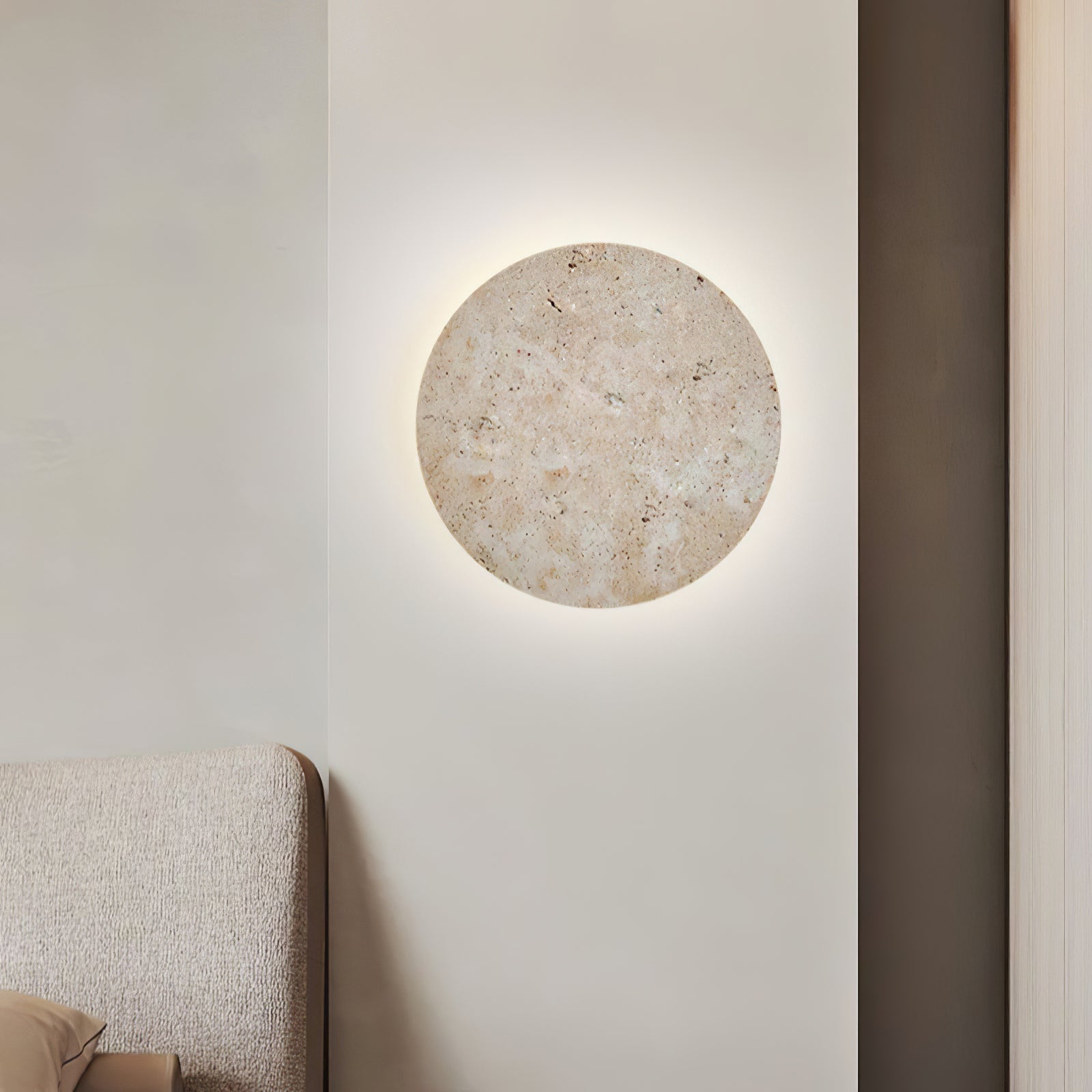 Aurzoren Minimalist Travertine Wall Light - Blowlighting