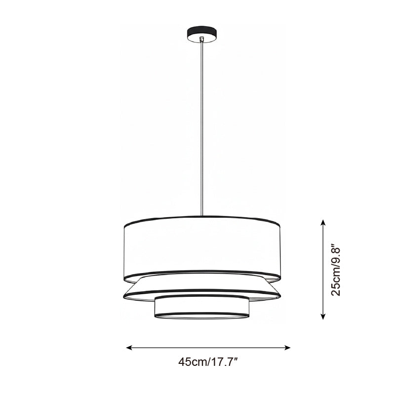 Circlune Minimalist Linen Pendant Light