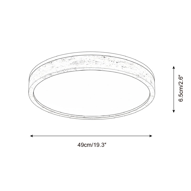 Cirona Minimalist Travertine Ceiling Light