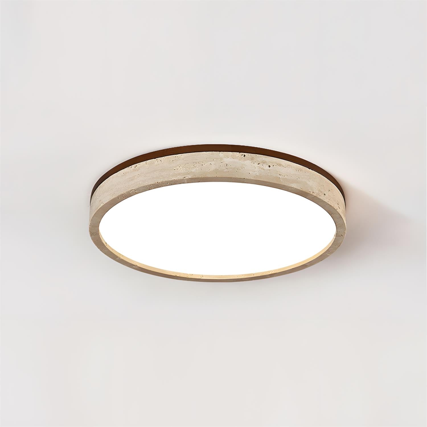 Cirona Minimalist Travertine Ceiling Light