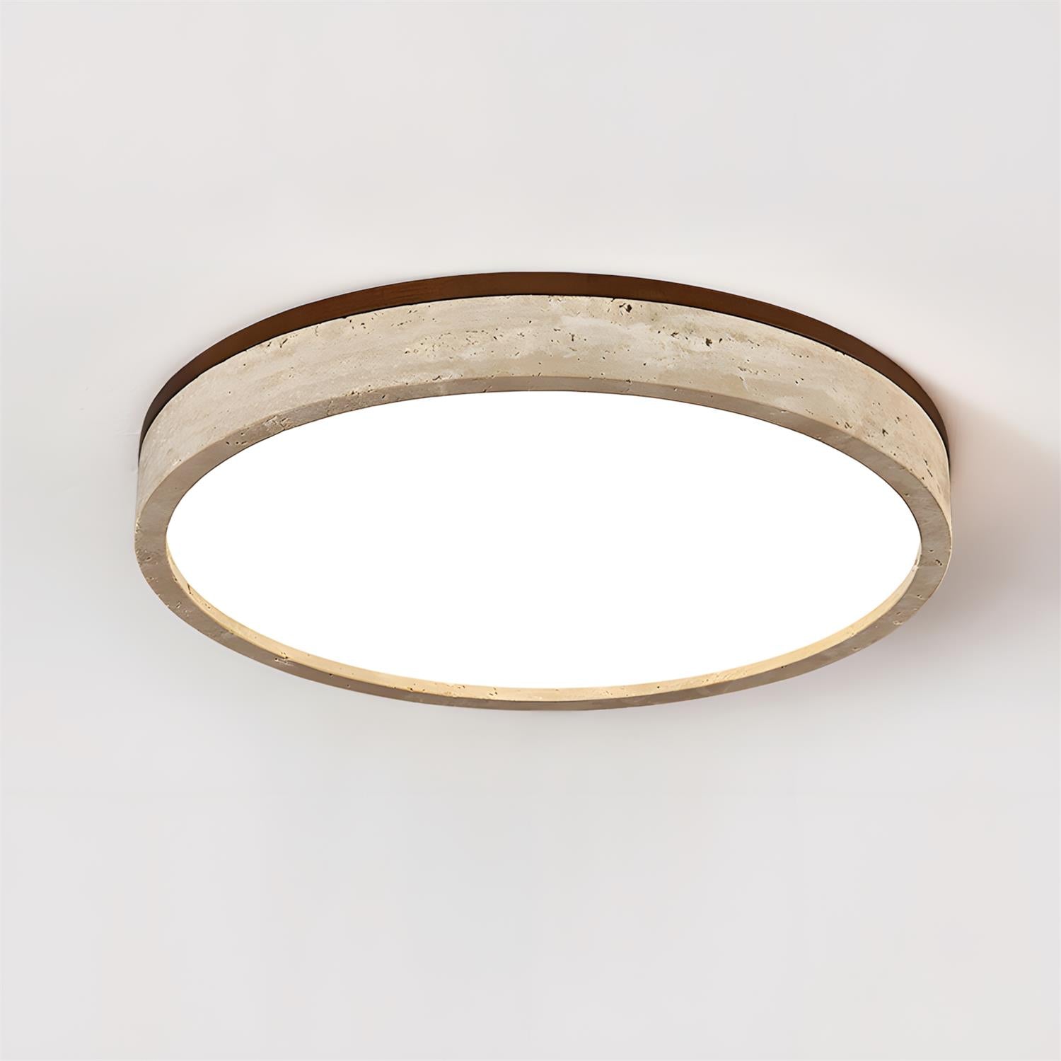 Cirona Minimalist Travertine Ceiling Light