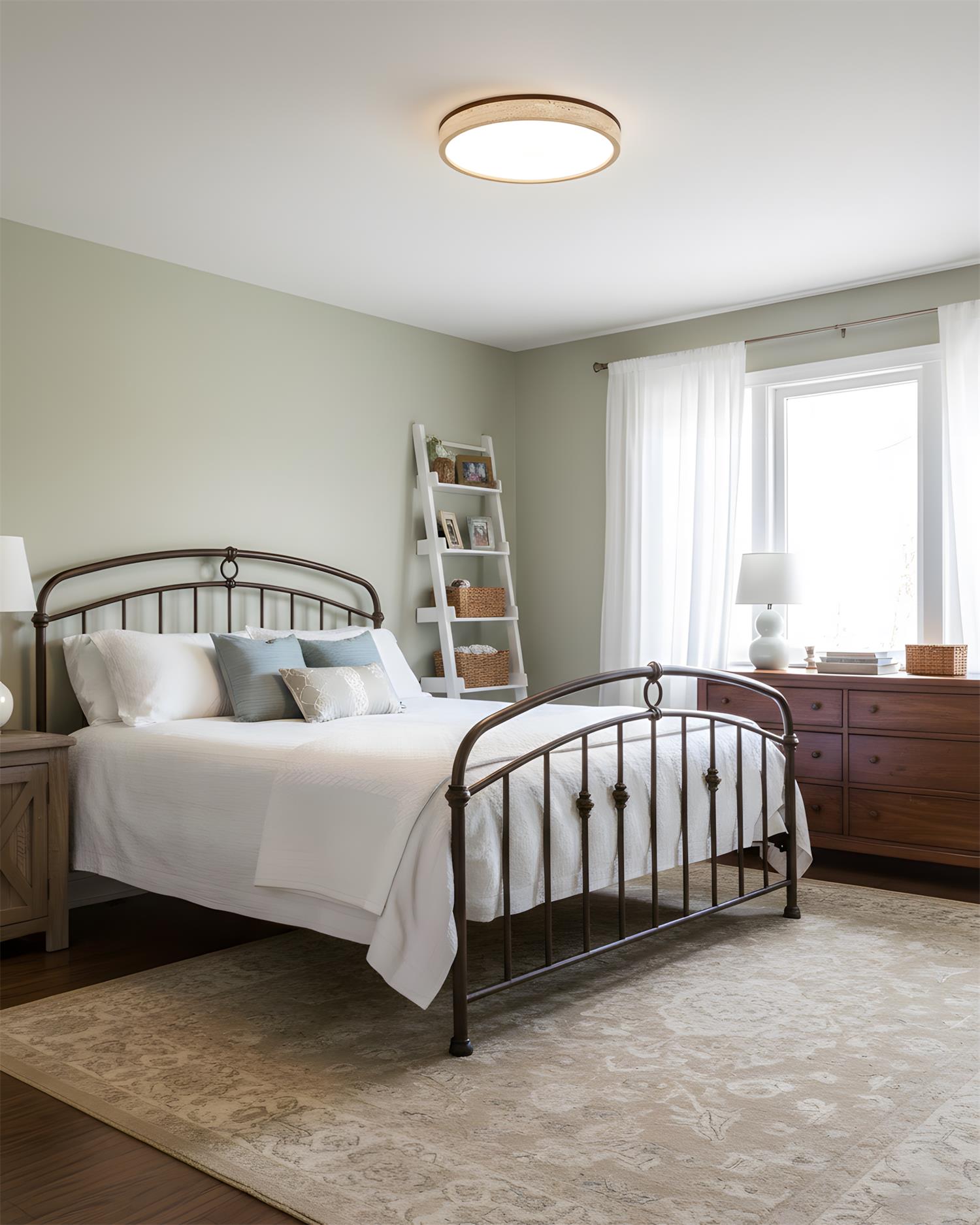 Cirona Minimalist Travertine Ceiling Light