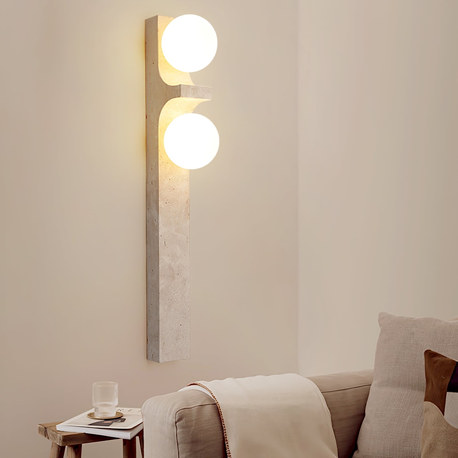 Umiren Travertine Wall Light - Blowlighting