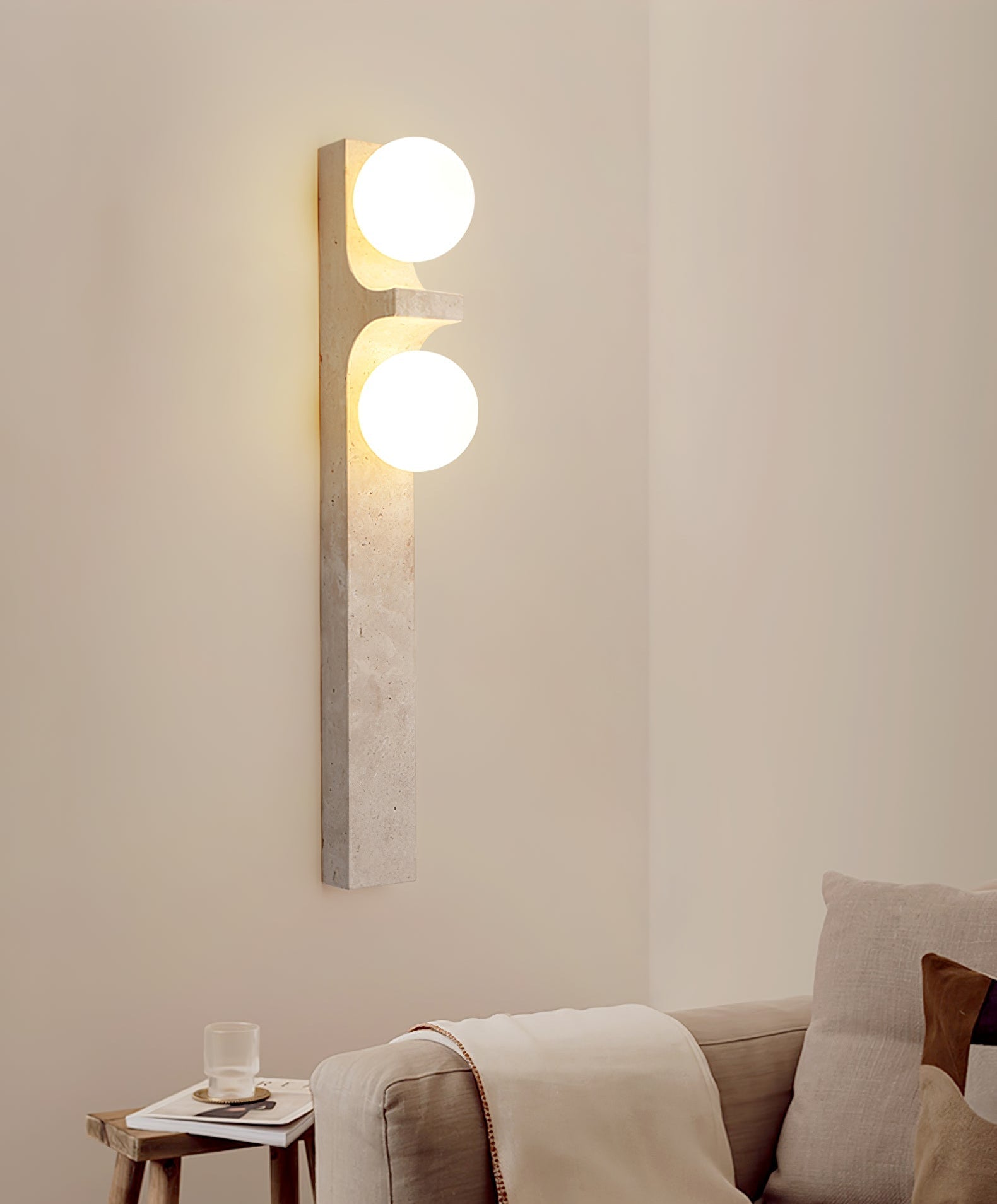 Umiren Travertine Wall Light - Blowlighting