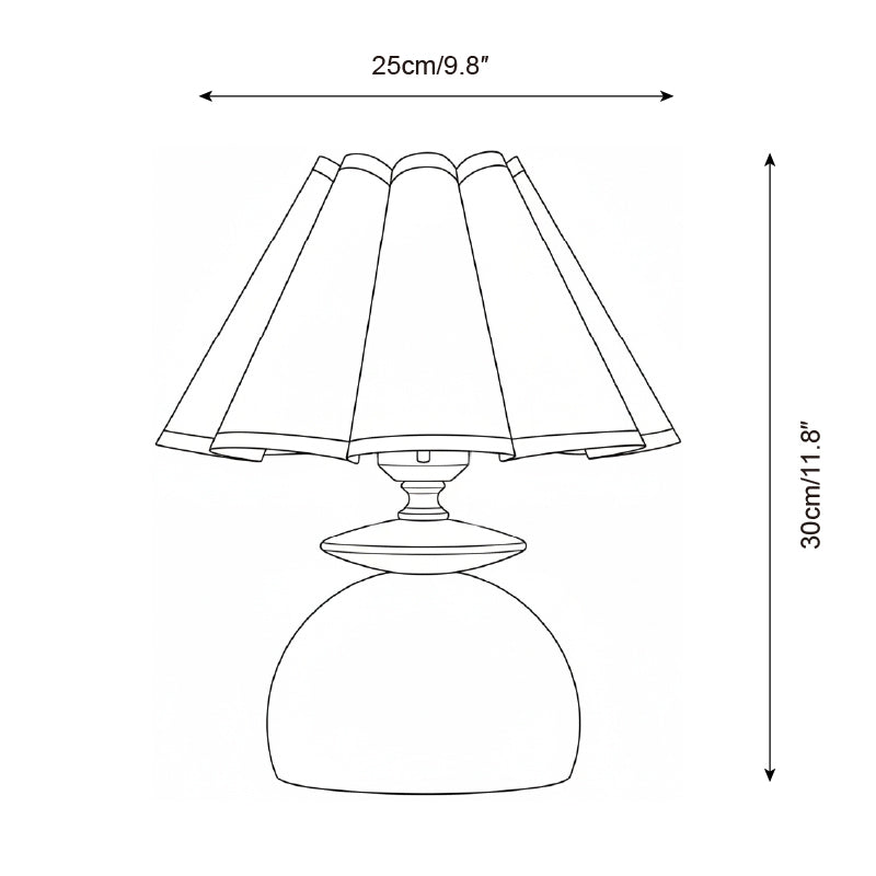 Citrus Wabi-Sabi Wood Dome Table Light