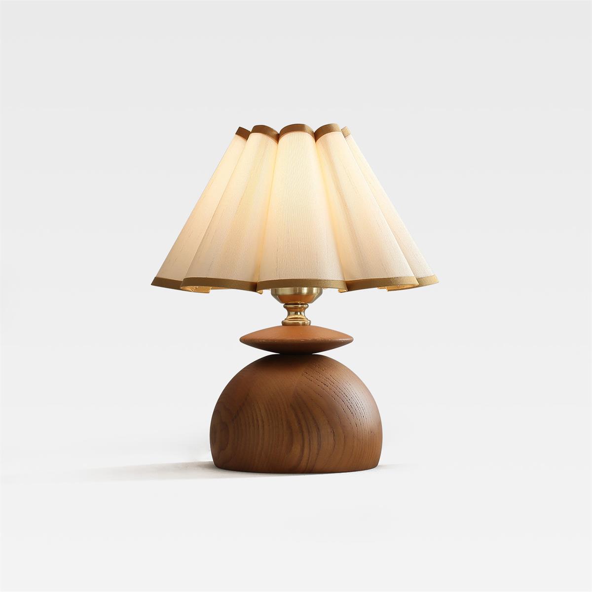Citrus Wabi-Sabi Wood Dome Table Light
