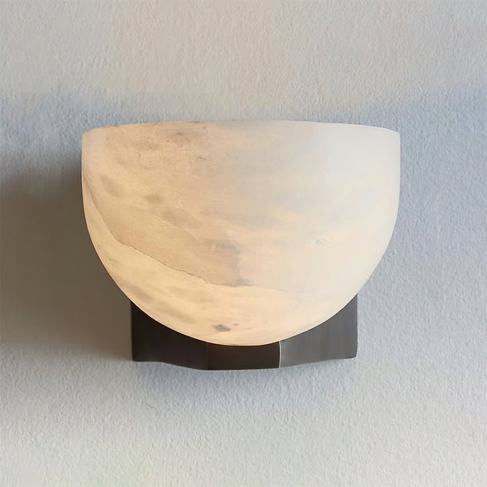 Corvina Bowl Alabaster Wall Light - Blowlighting