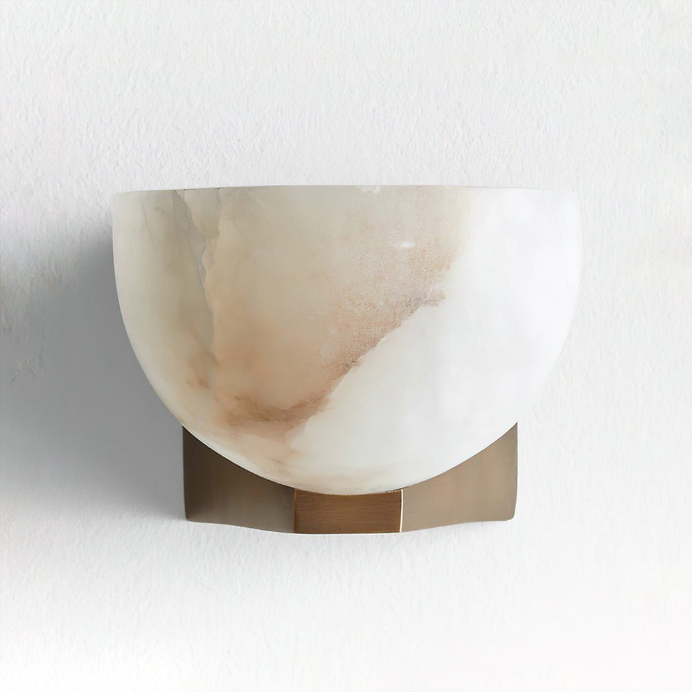 Corvina Bowl Alabaster Wall Light - Blowlighting