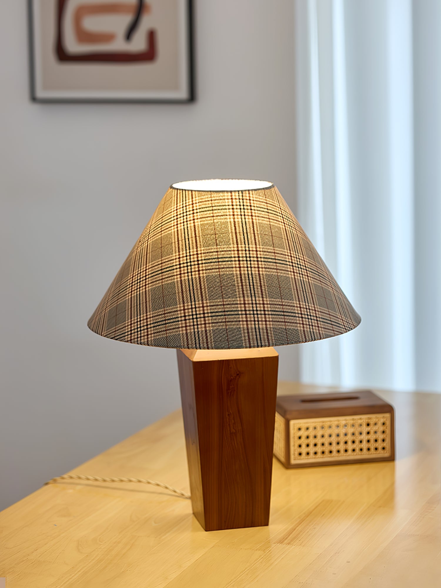 Claremont Plaid Table Lamp - Blowlighting