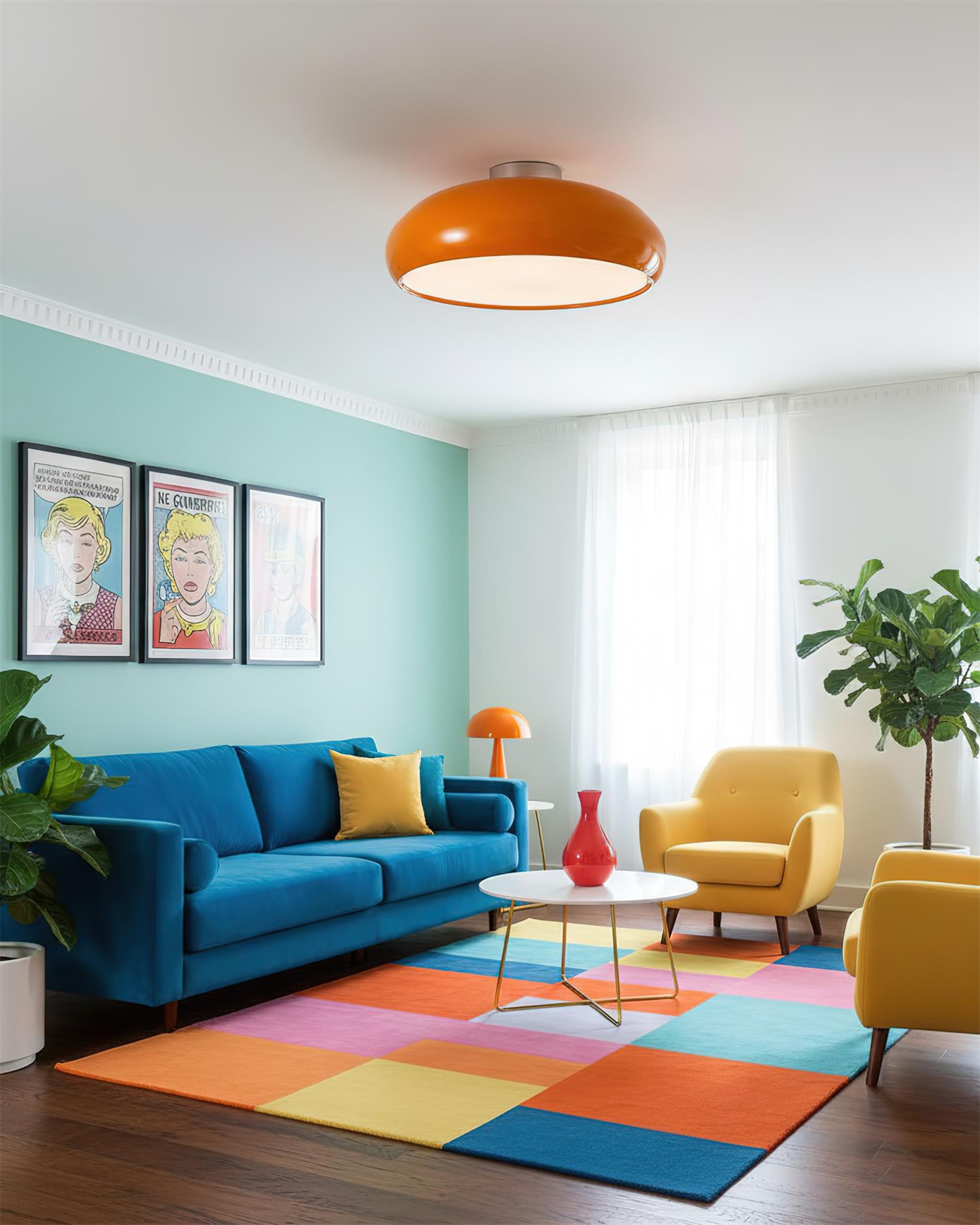 Clementine Modern Metal Ceiling Light