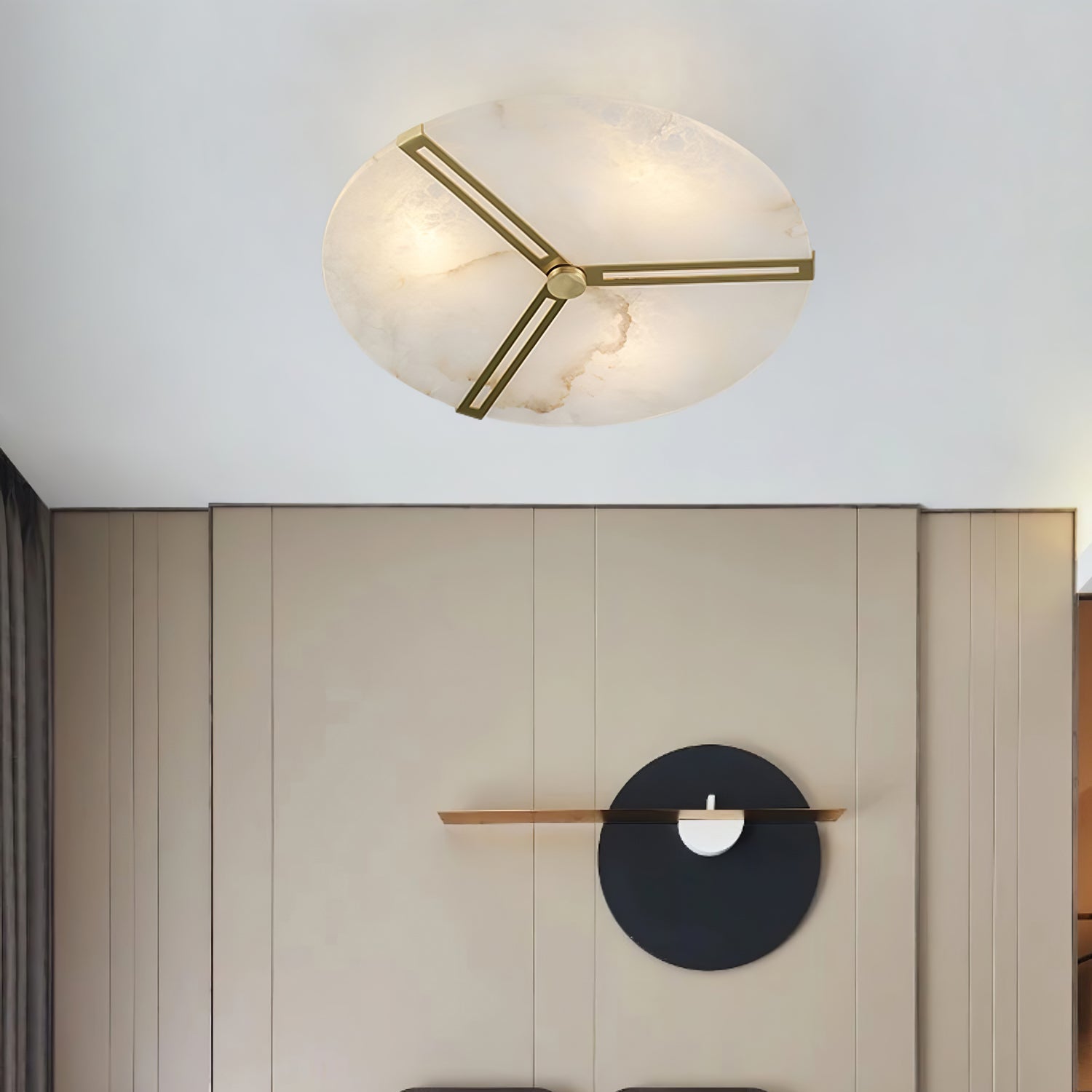 Aveline Alabaster Flush Mount Ceiling Light - Blowlighting