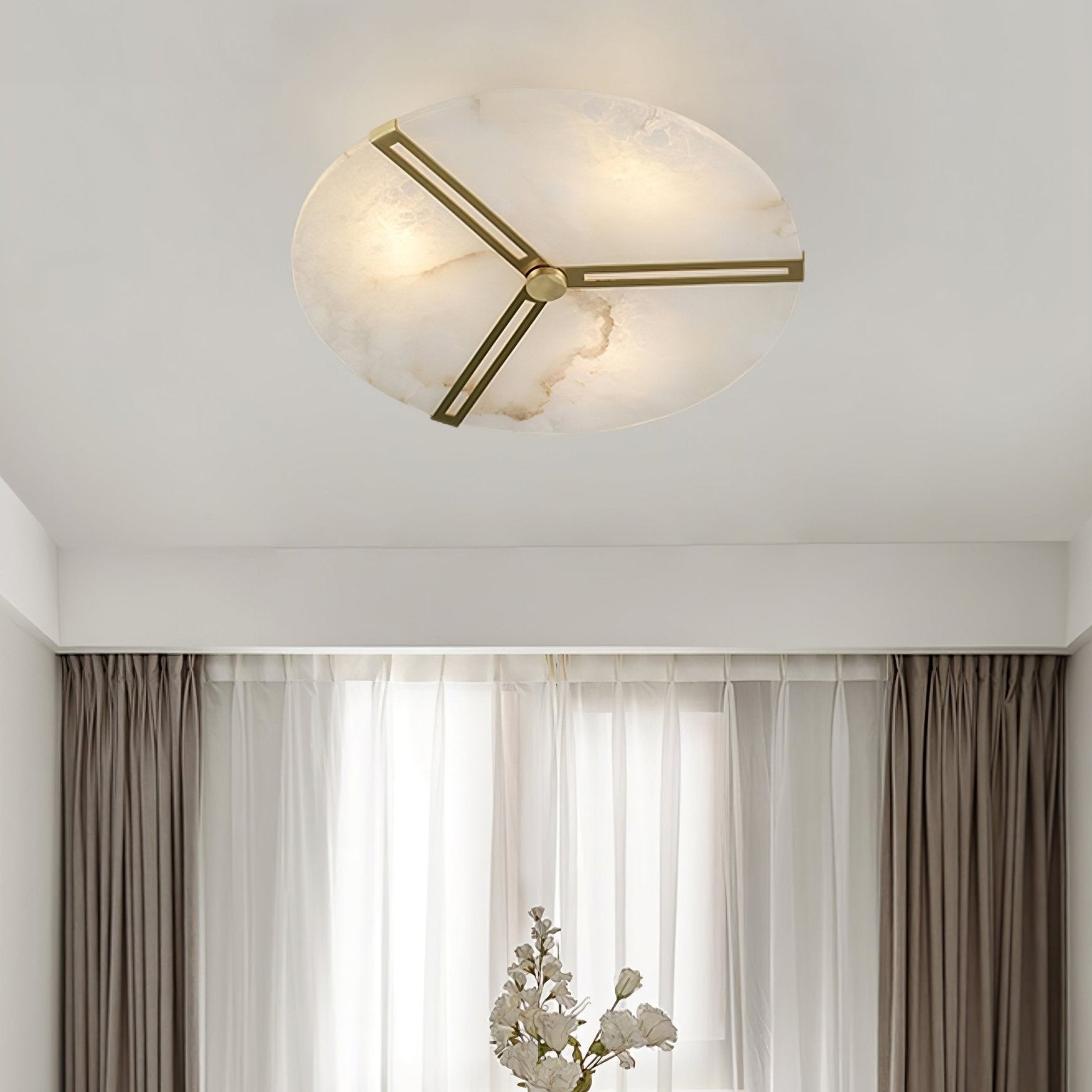 Aveline Alabaster Flush Mount Ceiling Light - Blowlighting