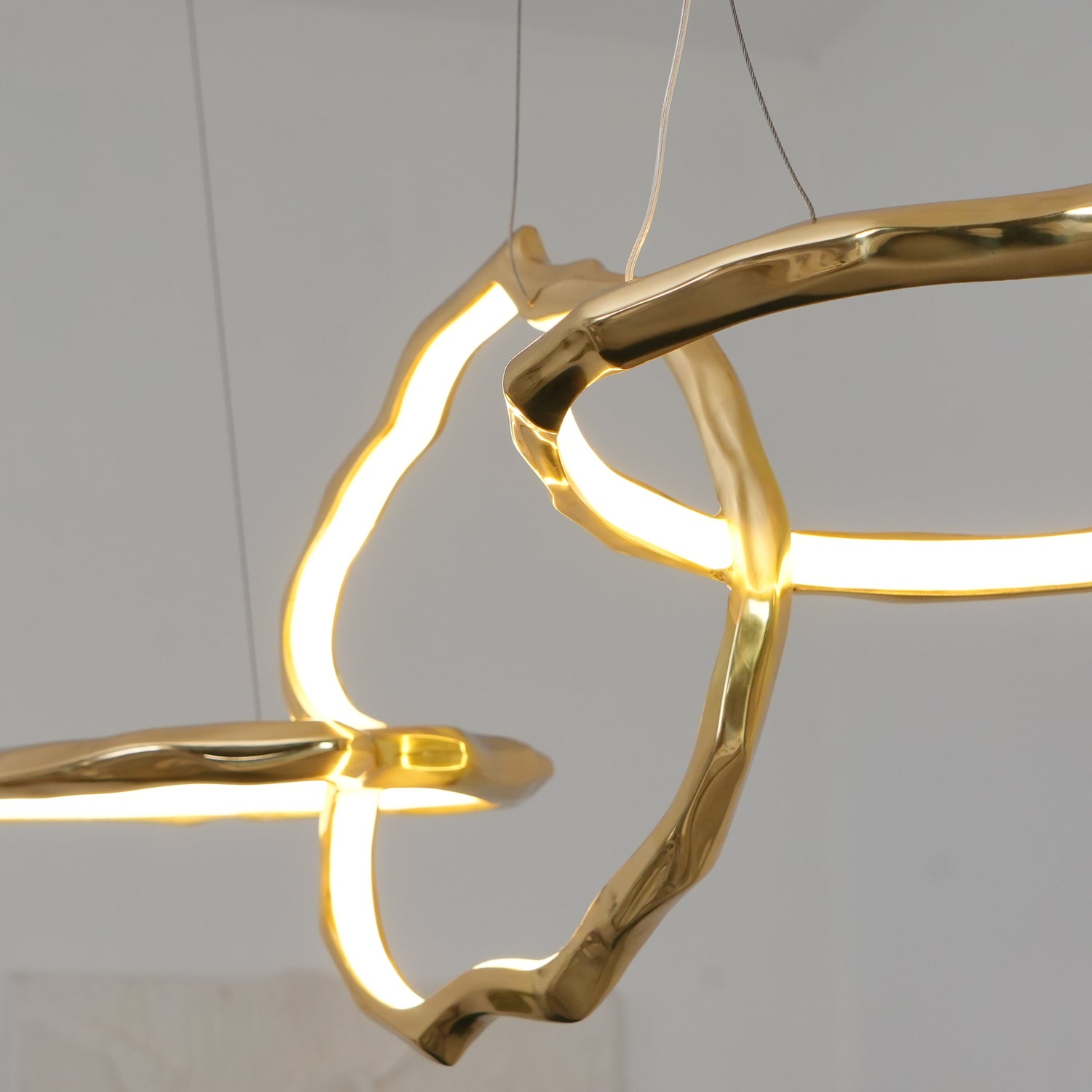 Aballs Cloud Rings Series Brass Metal Chandelier - Blowlighting