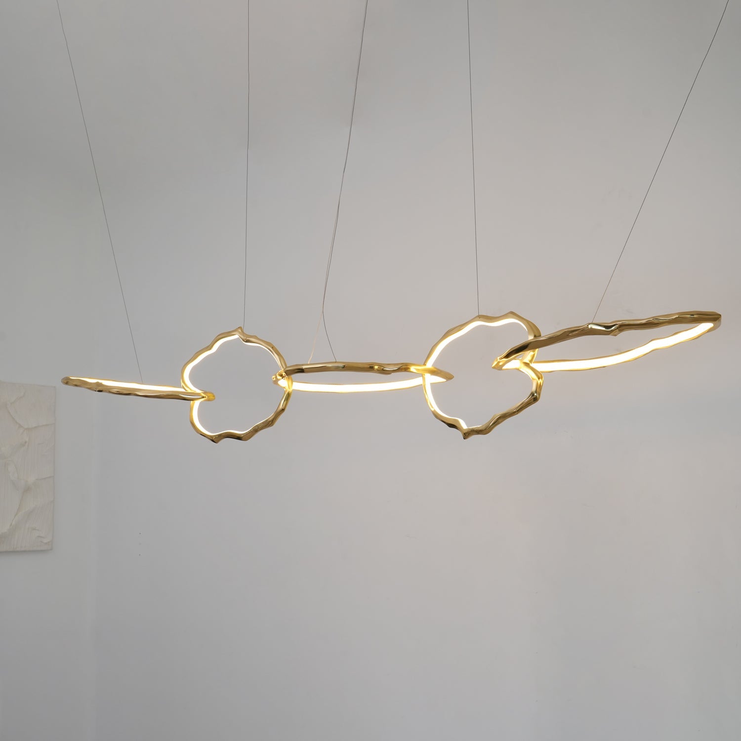 Aballs Cloud Rings Series Brass Metal Chandelier - Blowlighting