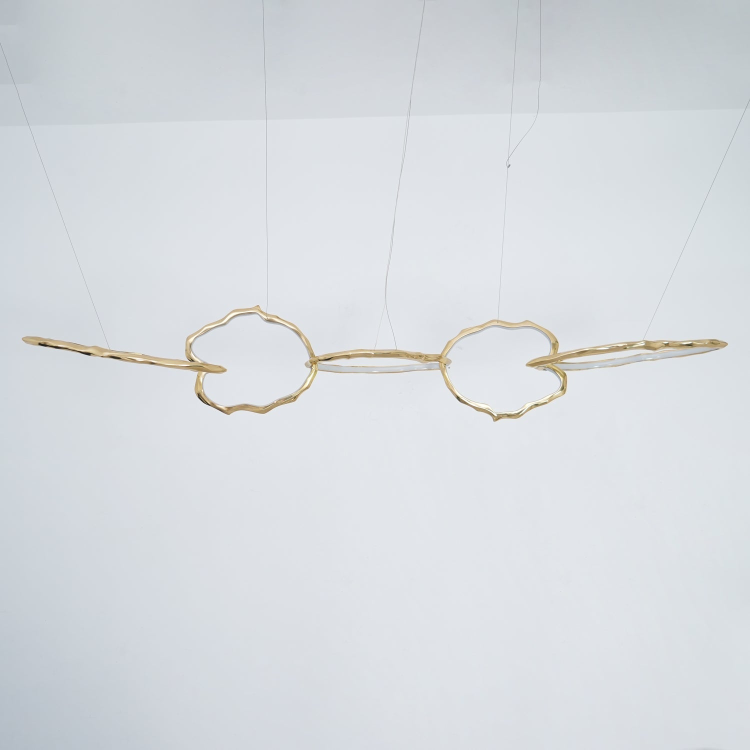 Aballs Cloud Rings Series Brass Metal Chandelier - Blowlighting