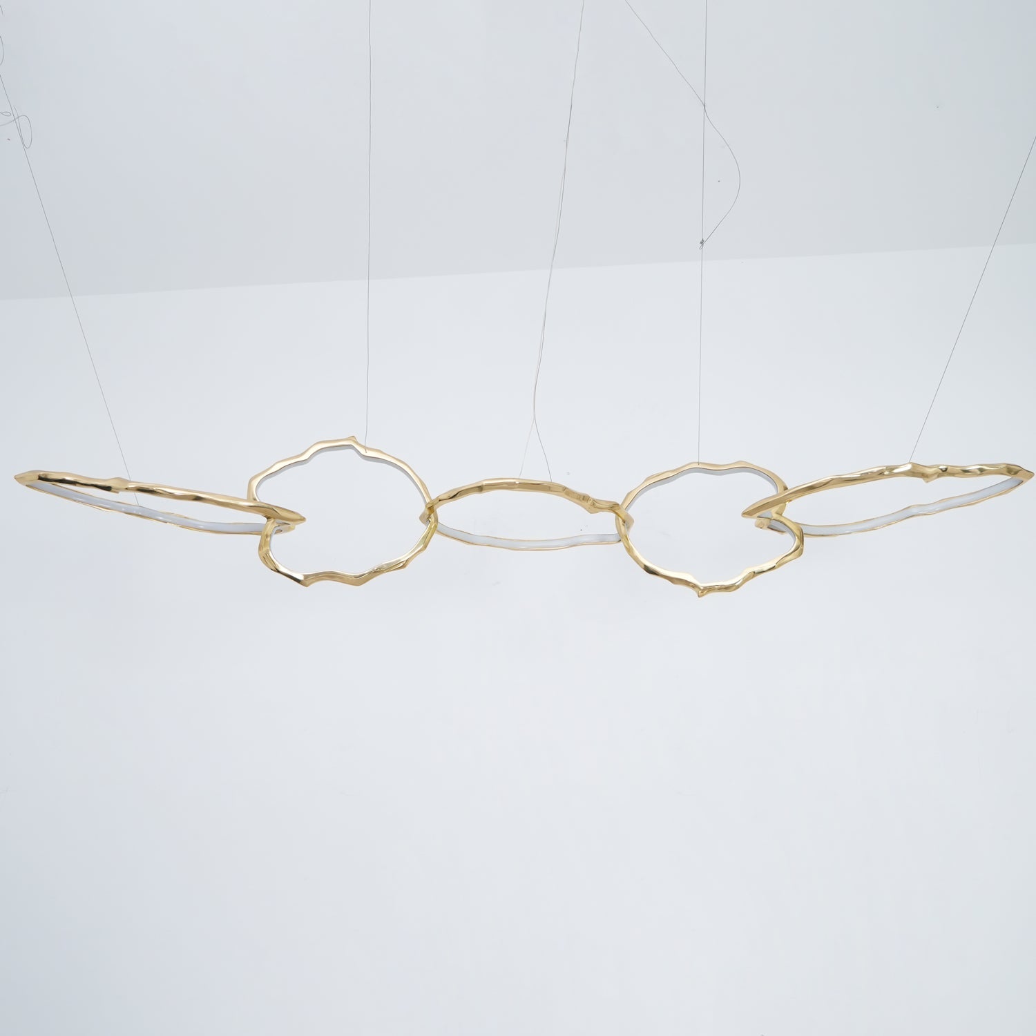 Aballs Cloud Rings Series Brass Metal Chandelier - Blowlighting
