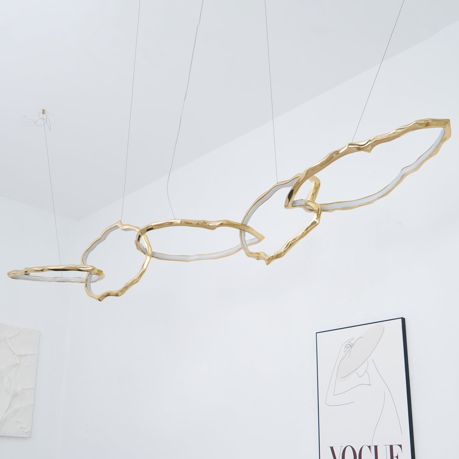 Aballs Cloud Rings Series Brass Metal Chandelier - Blowlighting