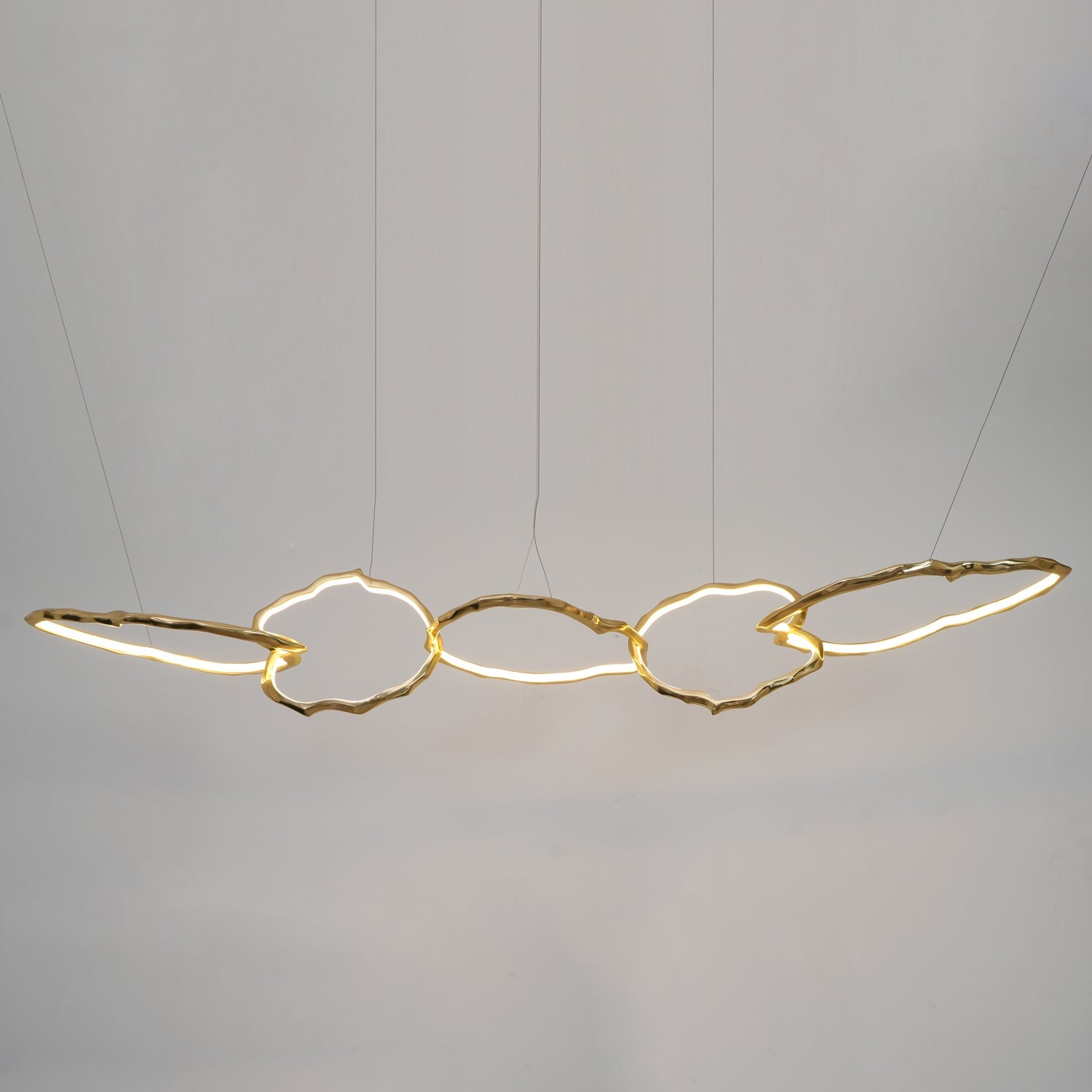 Aballs Cloud Rings Series Brass Metal Chandelier - Blowlighting