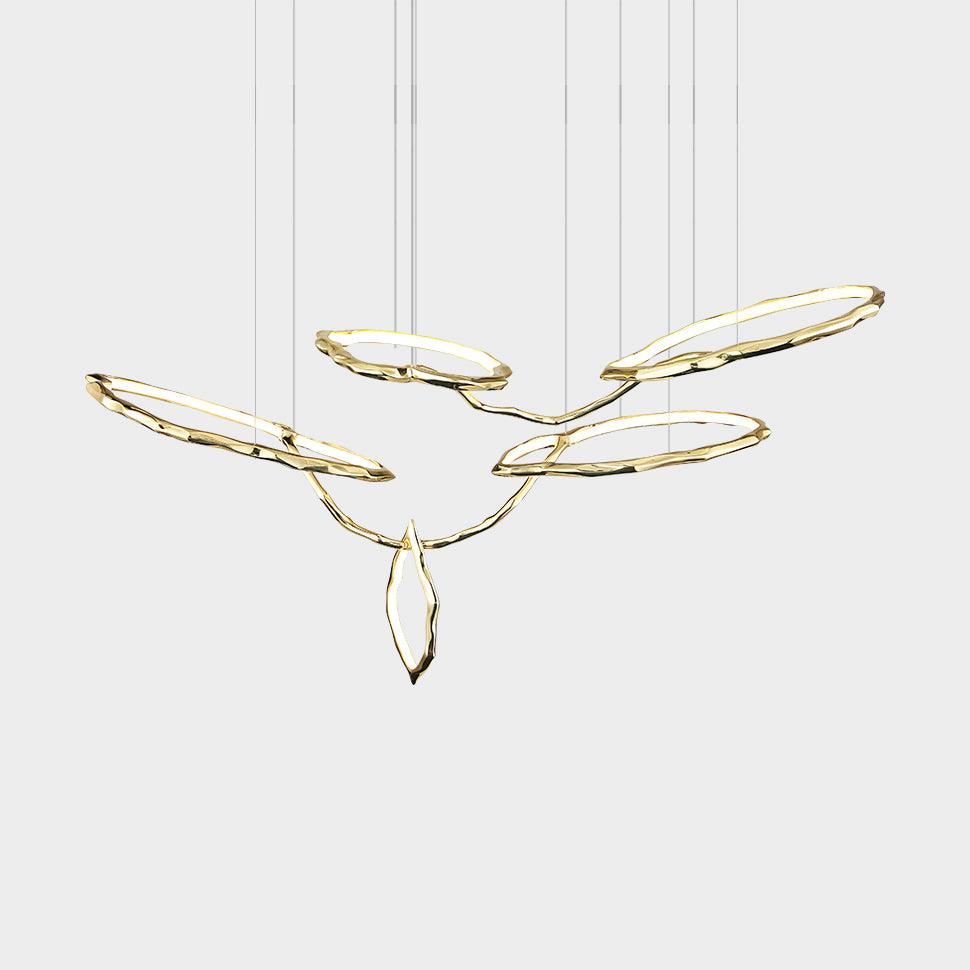 Aballs Cloud Rings Series Brass Metal Chandelier - Blowlighting