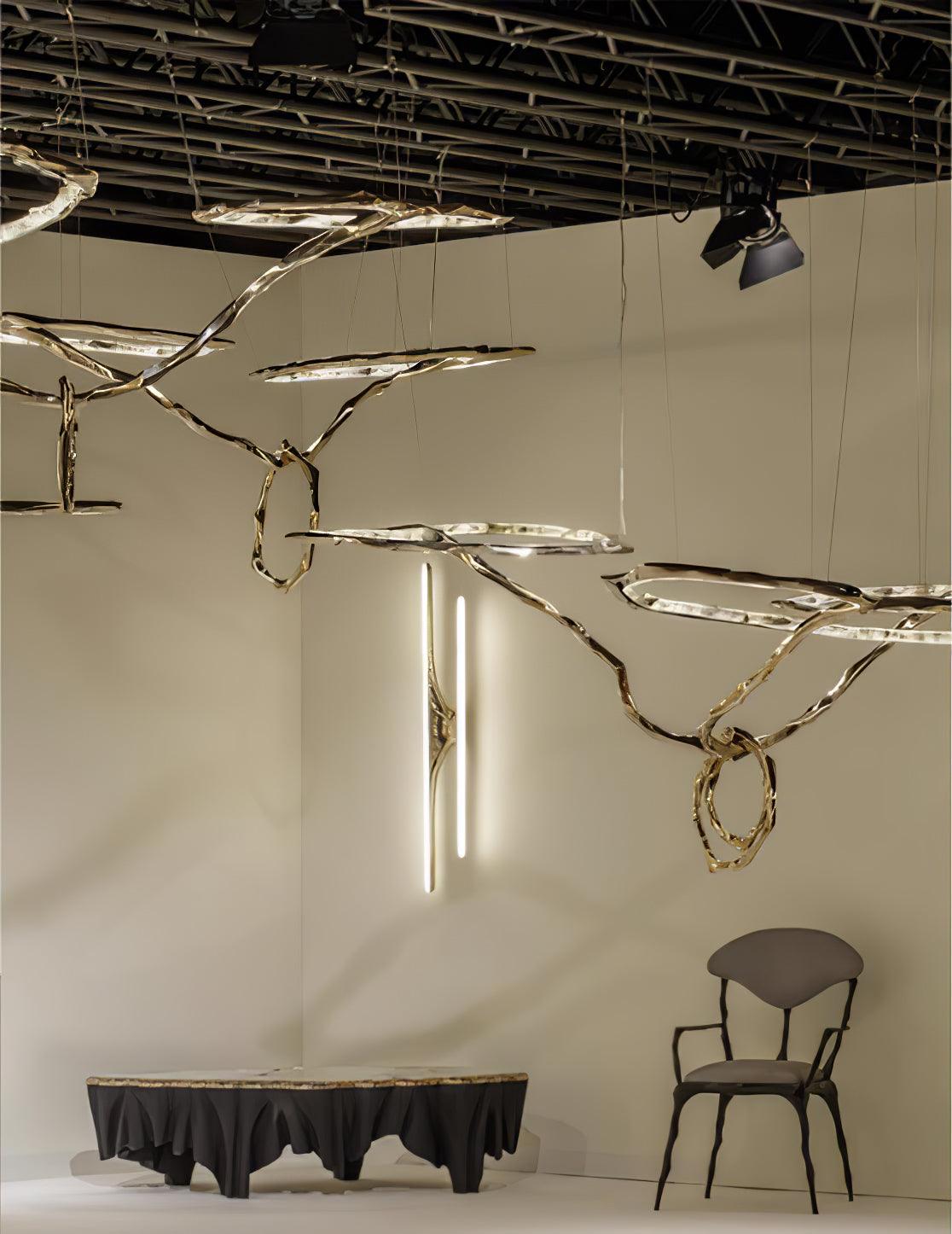 Aballs Cloud Rings Series Brass Metal Chandelier - Blowlighting