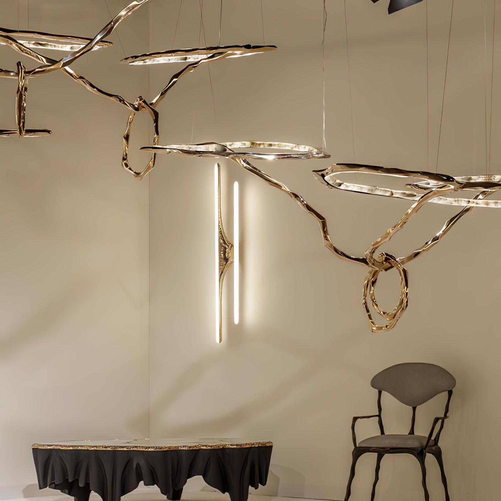 Aballs Cloud Rings Series Brass Metal Chandelier - Blowlighting