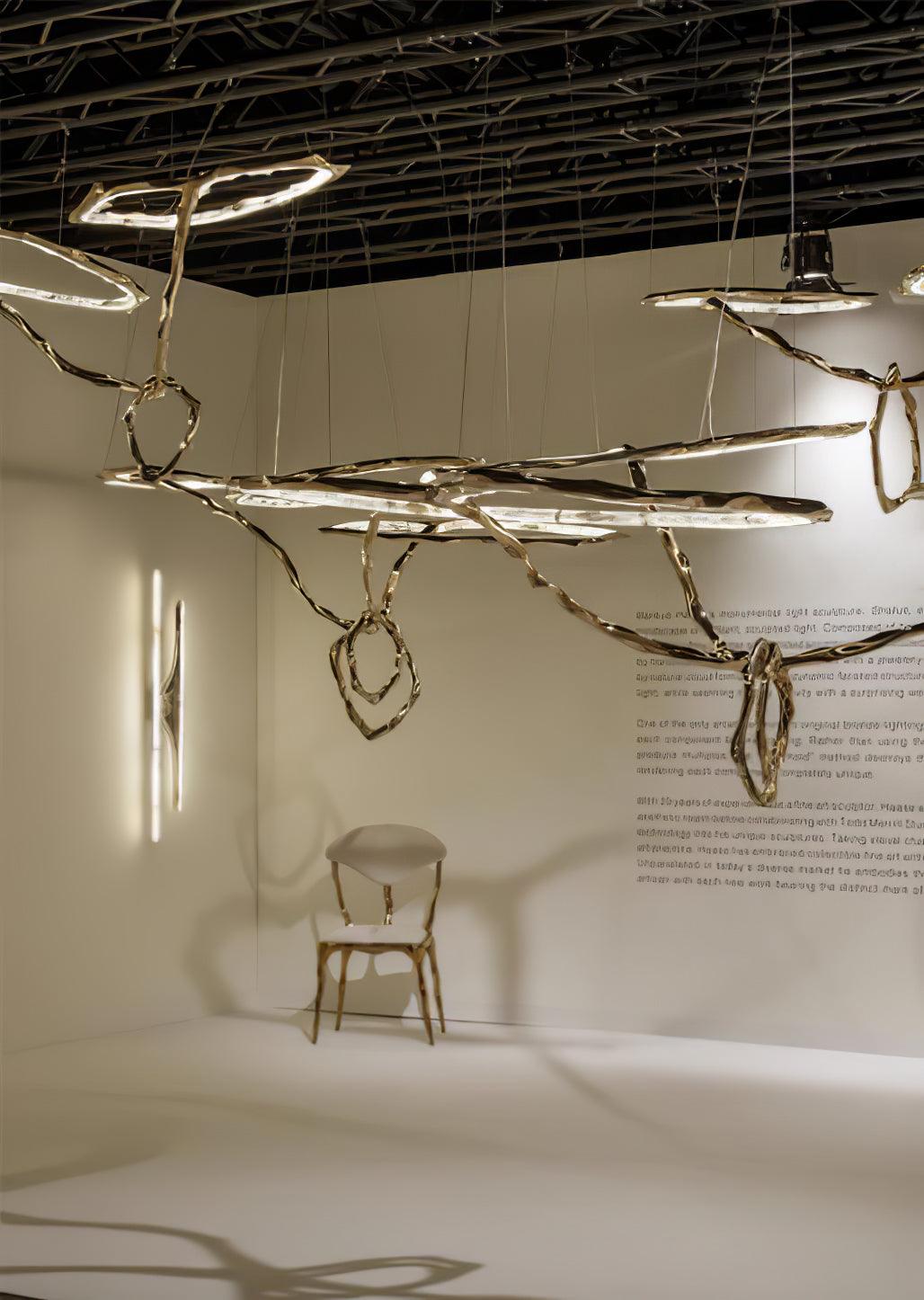 Aballs Cloud Rings Series Brass Metal Chandelier - Blowlighting