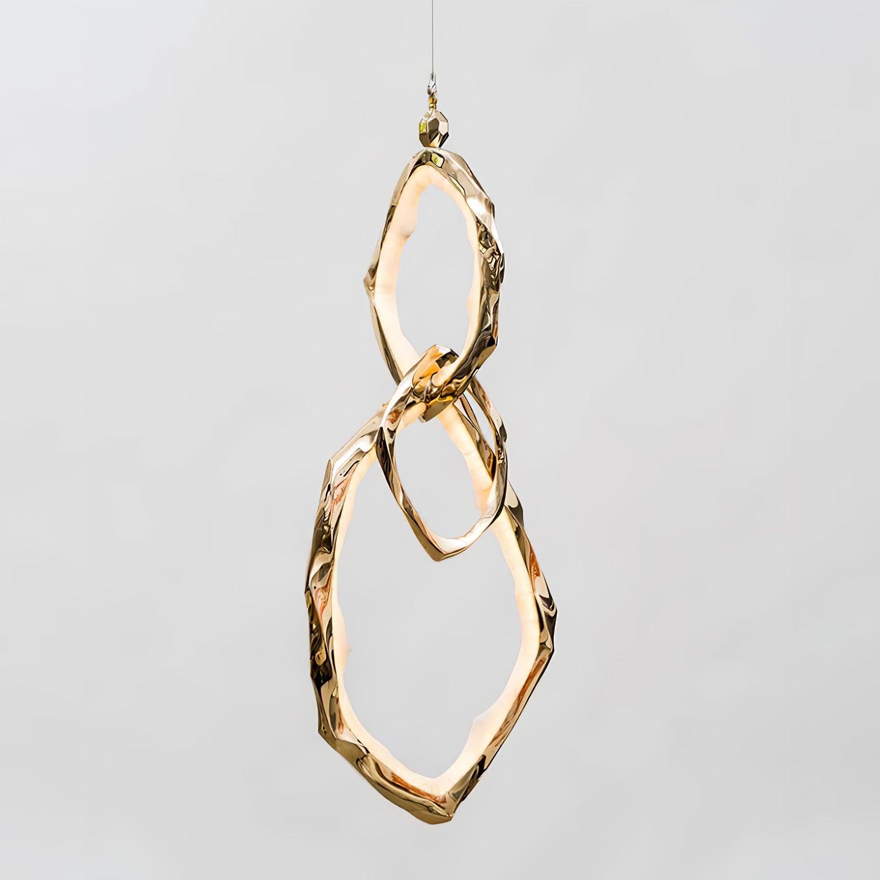 Aballs Cloud Rings Series Brass Metal Chandelier - Blowlighting