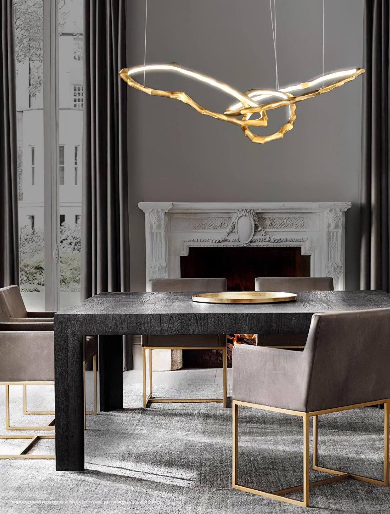 Aballs Cloud Rings Series Brass Metal Chandelier - Blowlighting