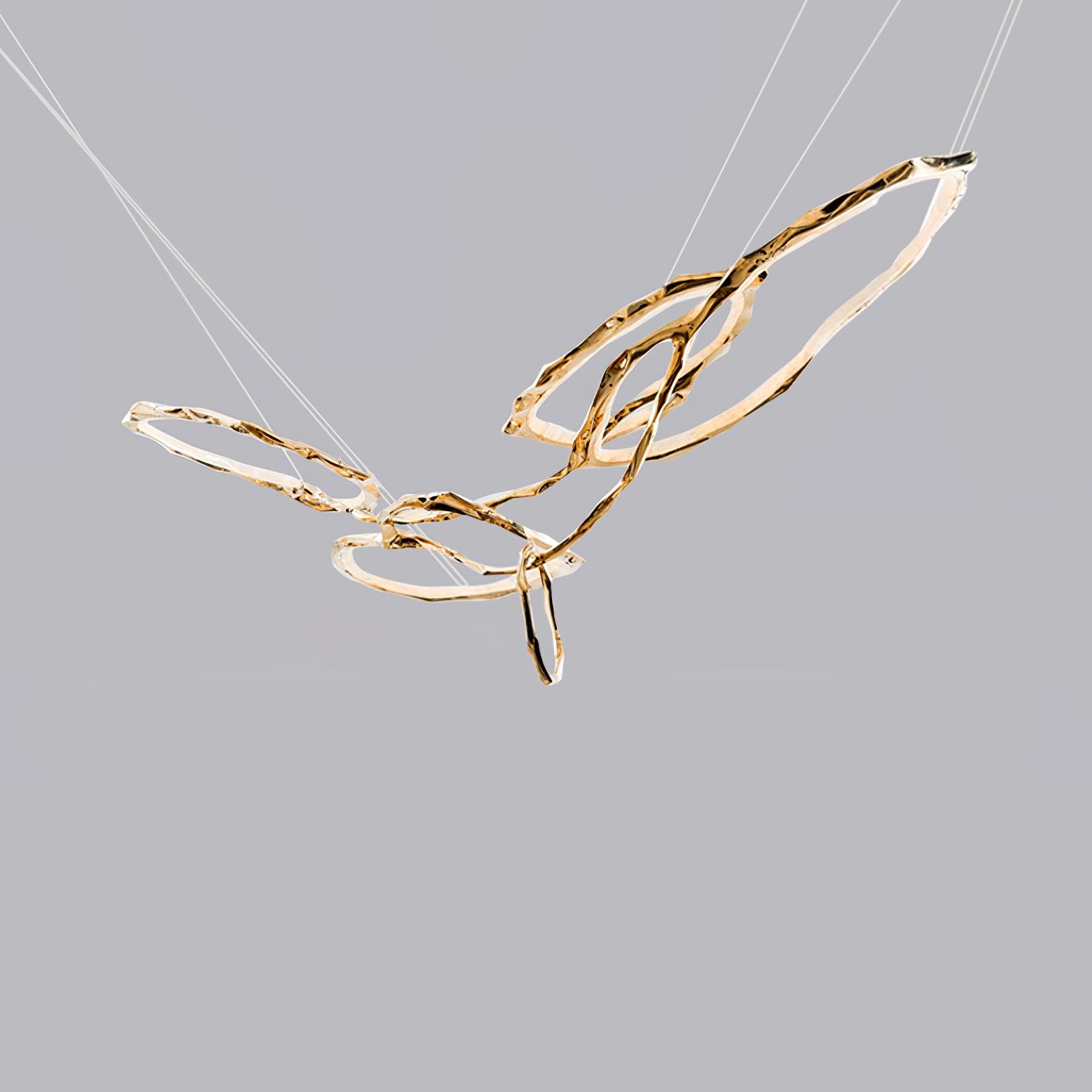 Aballs Cloud Rings Series Brass Metal Chandelier - Blowlighting