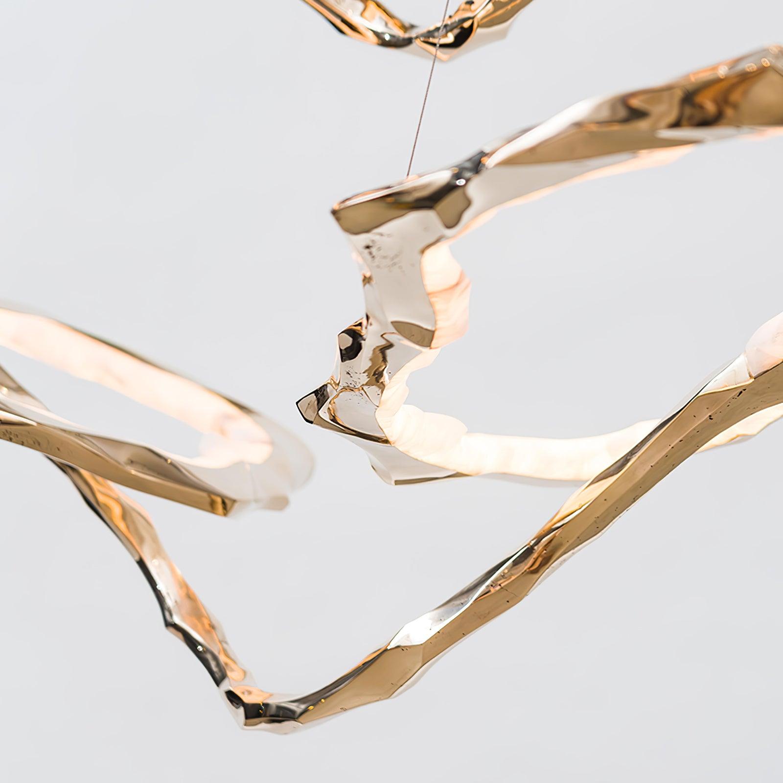 Aballs Cloud Rings Series Brass Metal Chandelier - Blowlighting