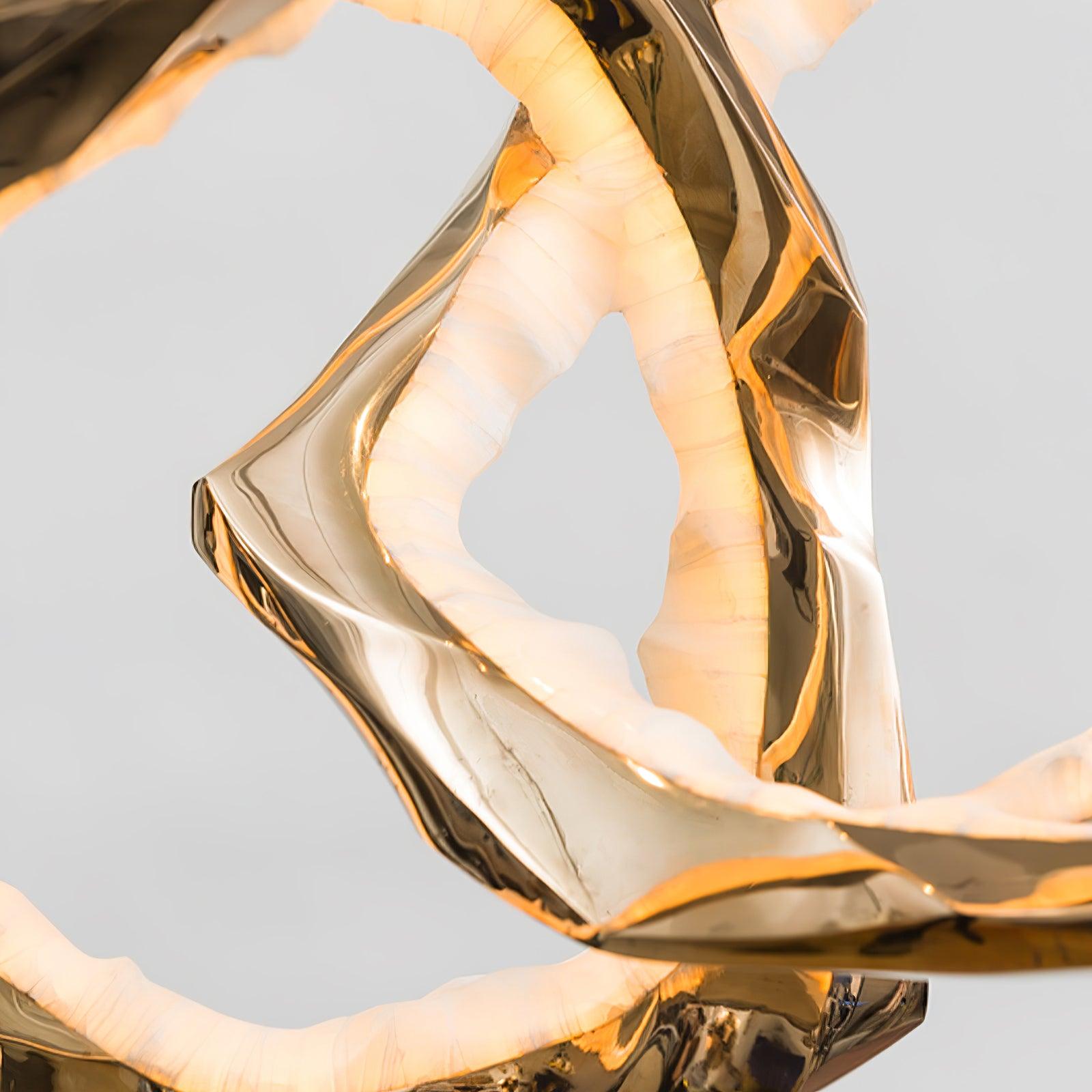 Aballs Cloud Rings Series Brass Metal Chandelier - Blowlighting