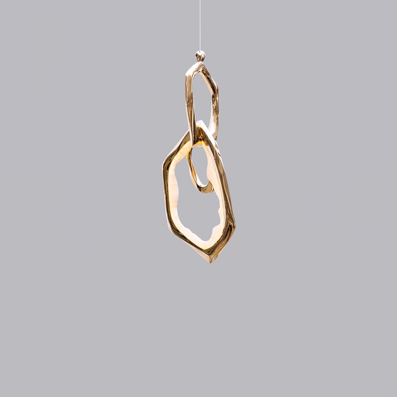 Aballs Cloud Rings Series Brass Metal Chandelier - Blowlighting