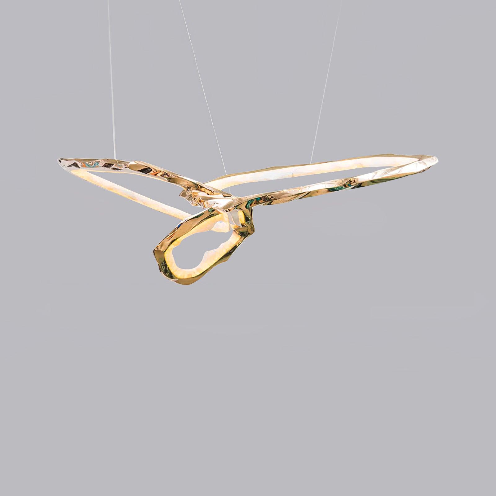 Aballs Cloud Rings Series Brass Metal Chandelier - Blowlighting