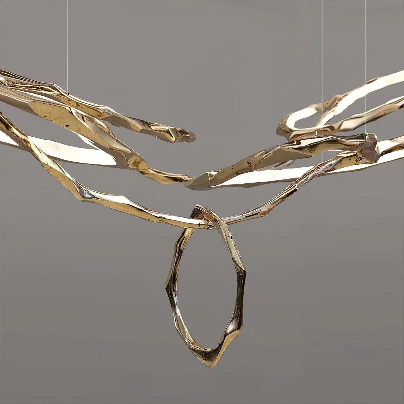 Aballs Cloud Rings Series Brass Metal Chandelier - Blowlighting