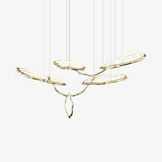 Aballs Cloud Rings Series Brass Metal Chandelier - Blowlighting