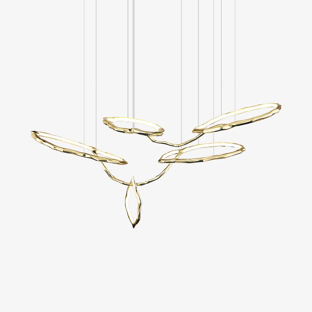 Aballs Cloud Rings Series Brass Metal Chandelier - Blowlighting