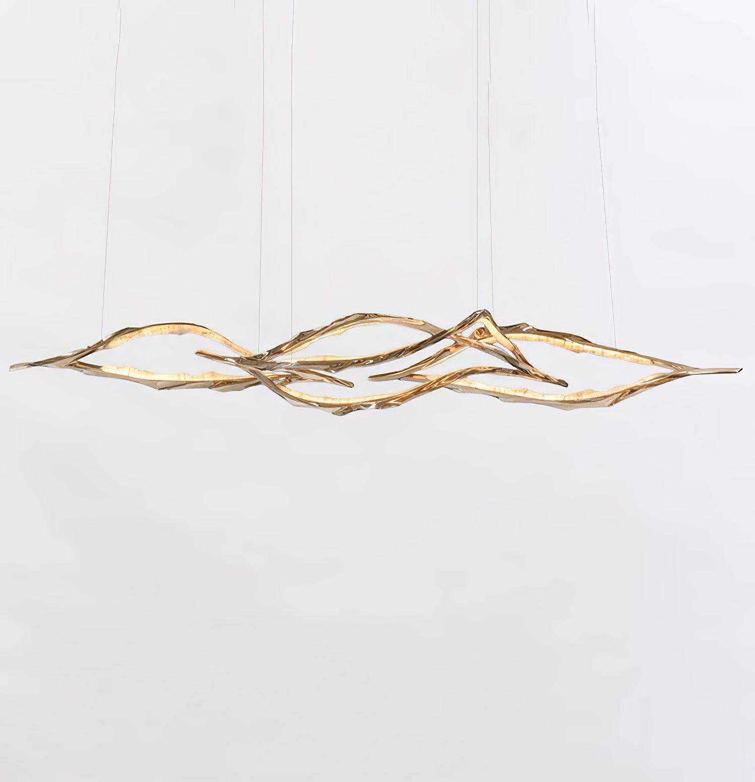 Aballs Cloud Rings Series Brass Metal Chandelier - Blowlighting