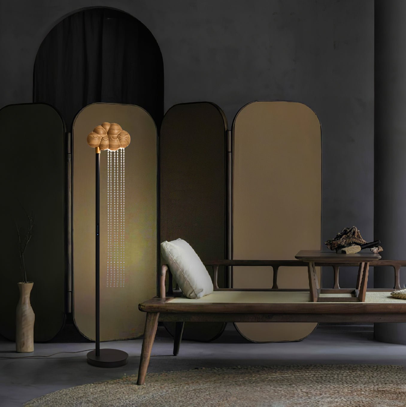 Orinyra Cloud-shaped Bronze Floor Lamp - Blowlighting