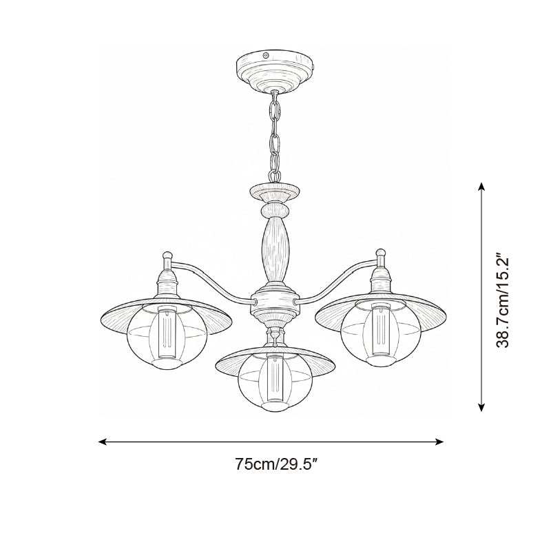 Coachlight Classic Metal Globe Chandelier