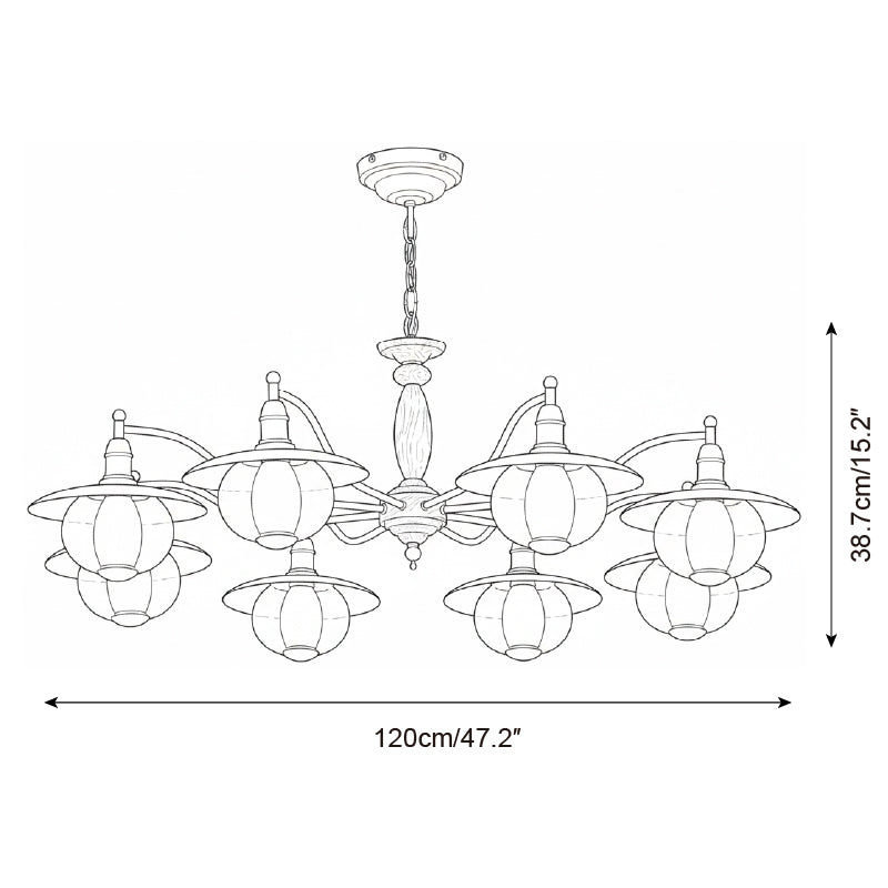 Coachlight Classic Metal Globe Chandelier