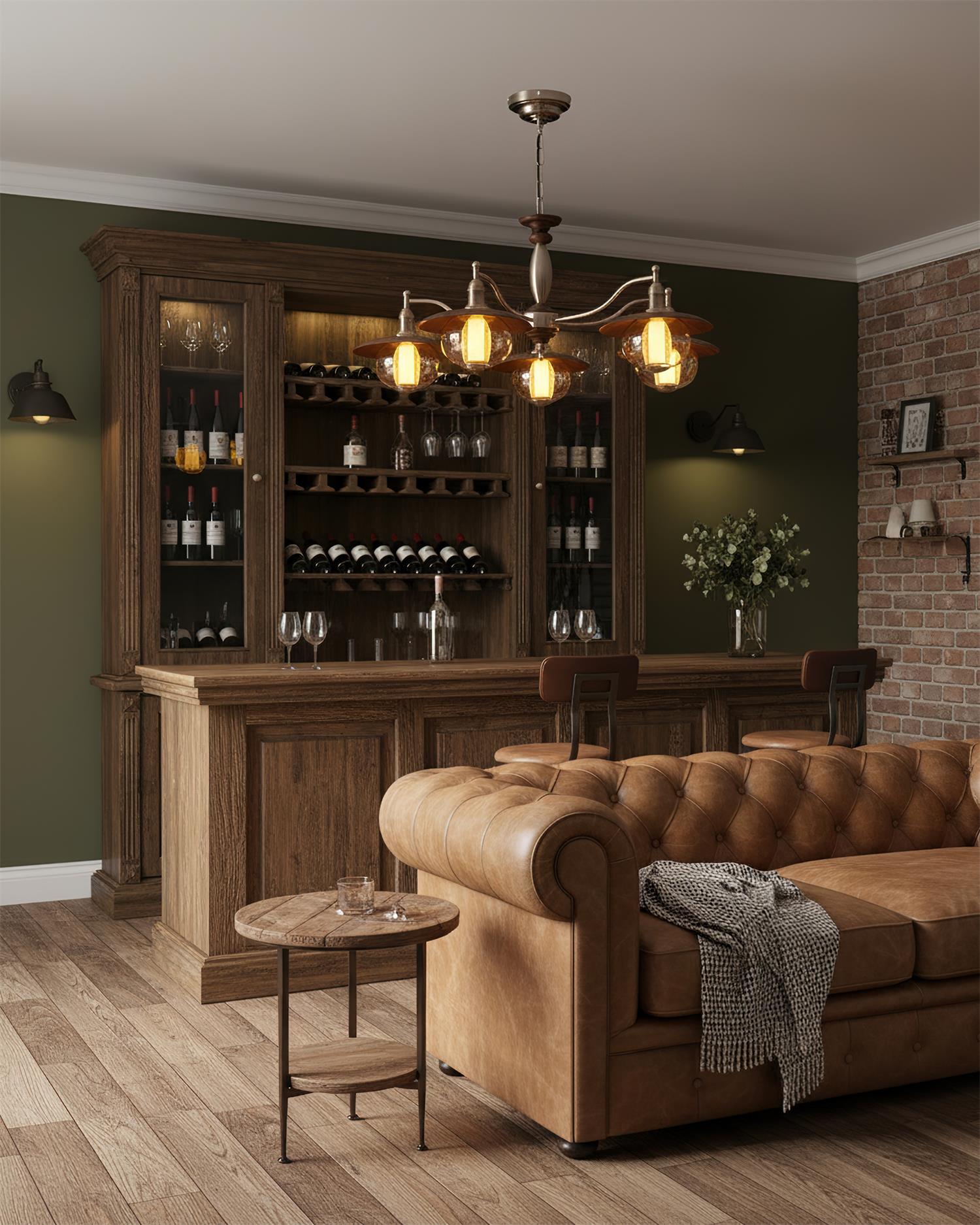 Coachlight Classic Metal Globe Chandelier