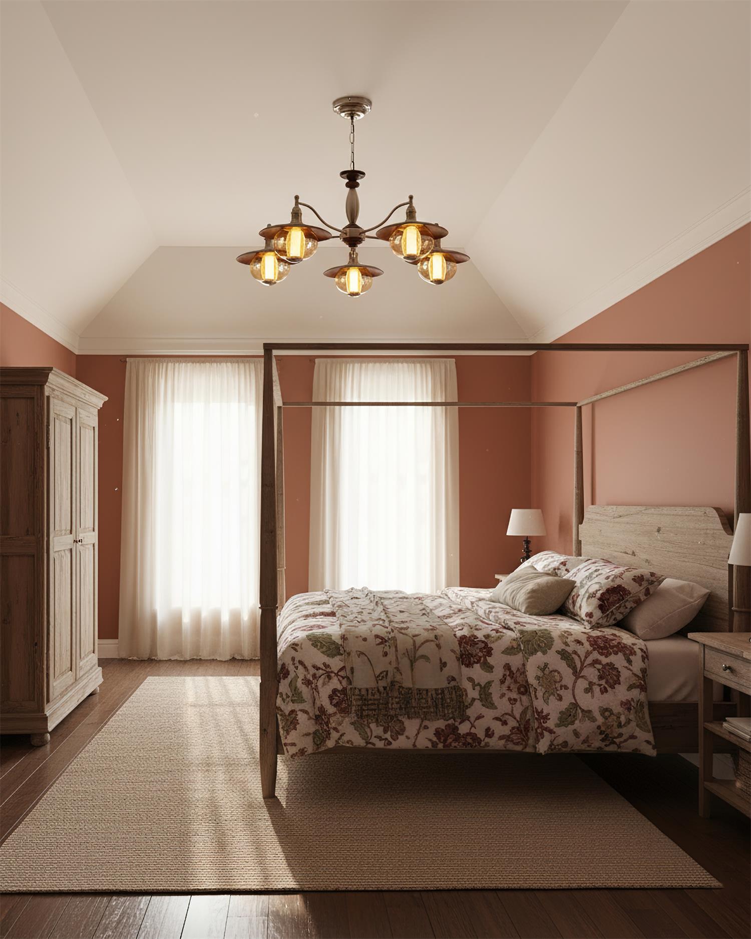 Coachlight Classic Metal Globe Chandelier