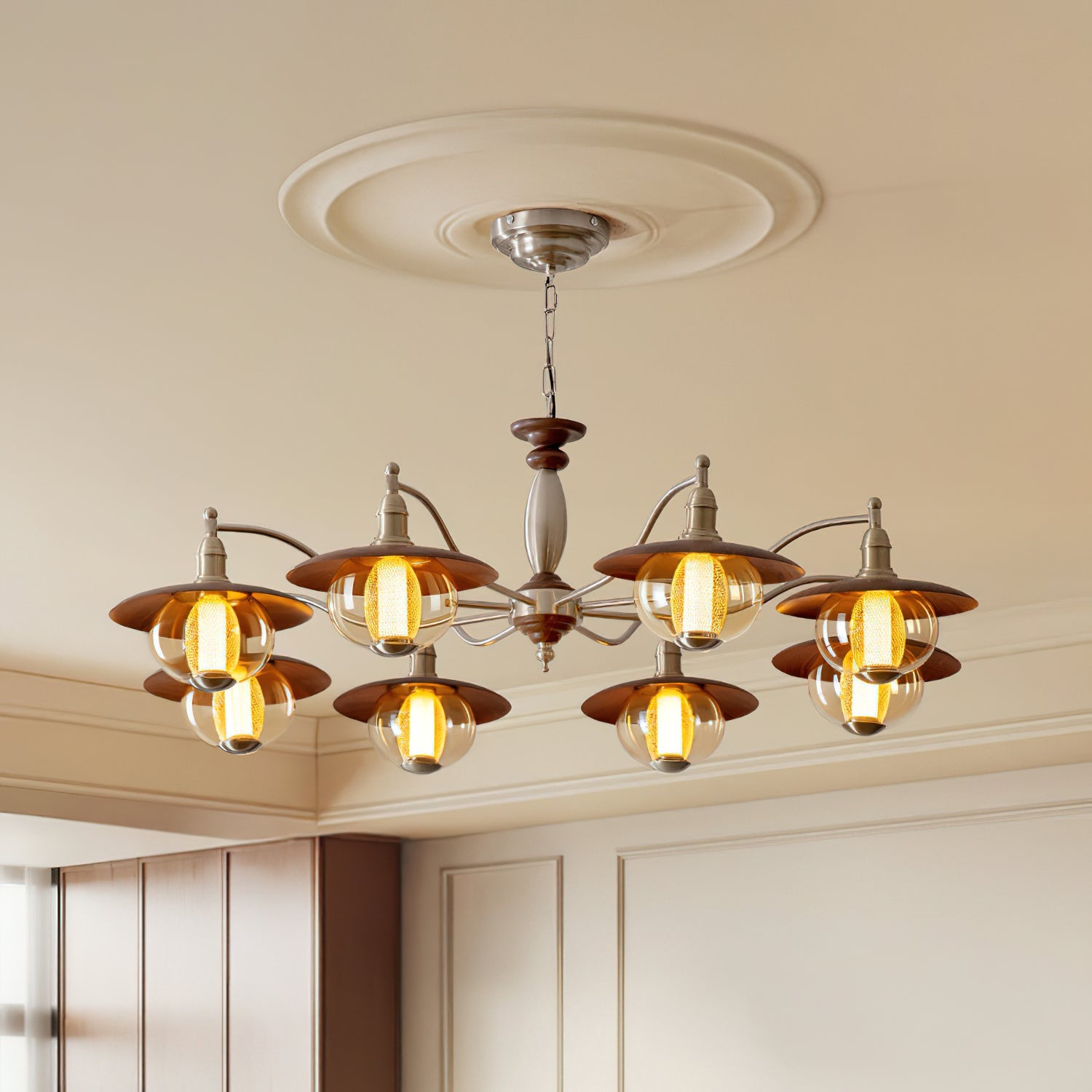 Coachlight Classic Metal Globe Chandelier