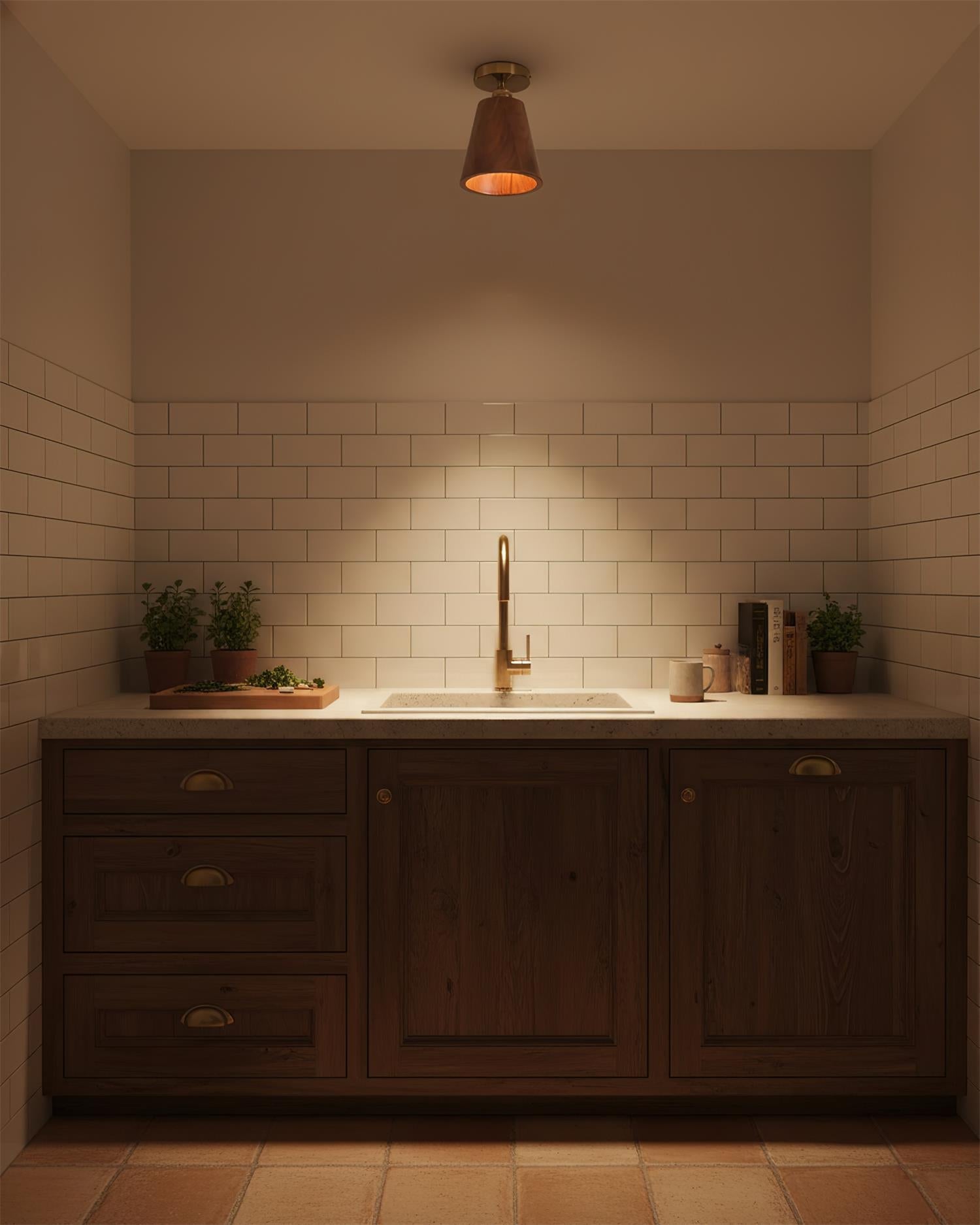 ArborLume Elegant Wood Ceiling Lamp