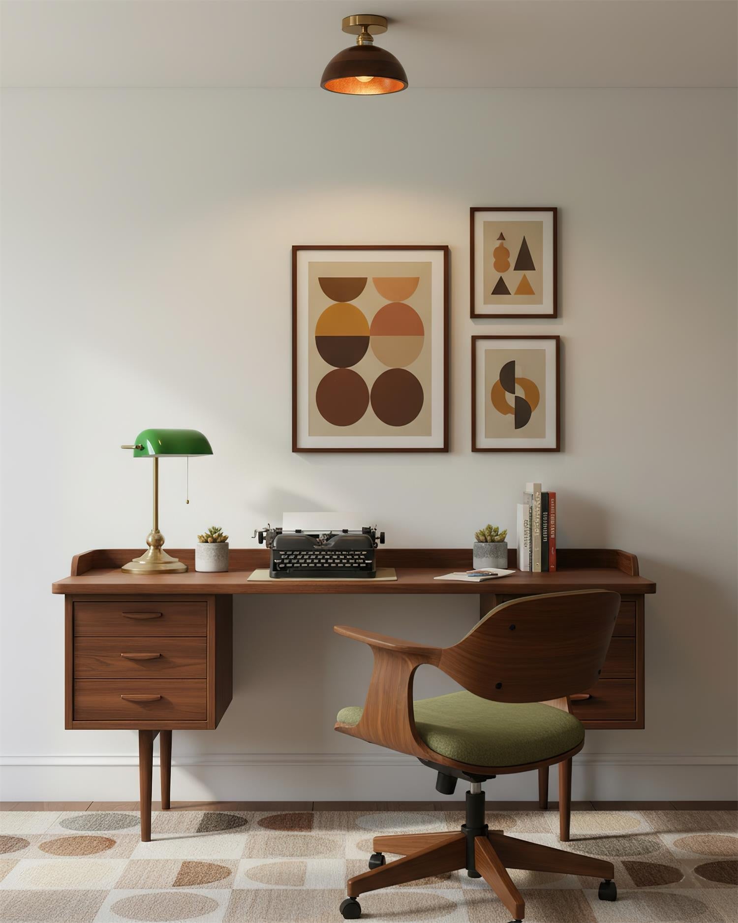 ArborLume Elegant Wood Ceiling Lamp