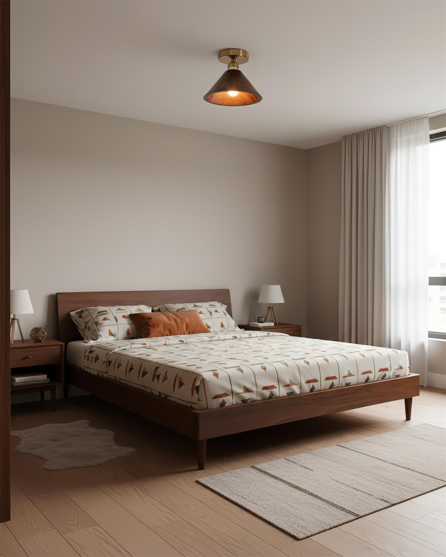 ArborLume Elegant Wood Ceiling Lamp