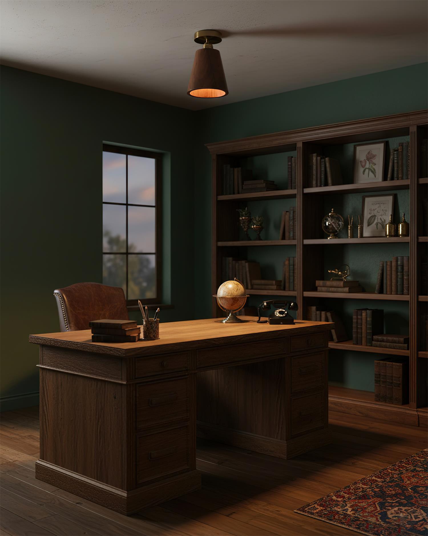 ArborLume Elegant Wood Ceiling Lamp