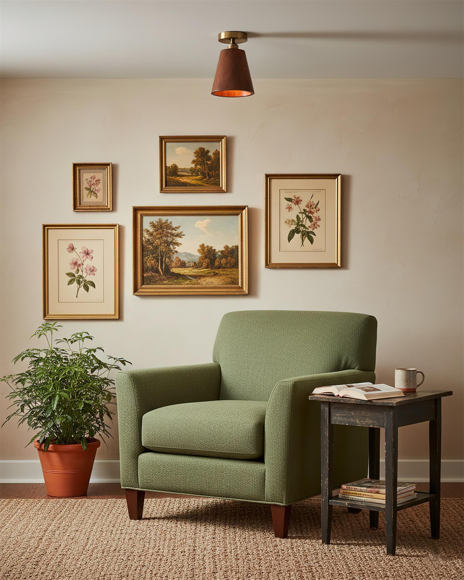 ArborLume Elegant Wood Ceiling Lamp