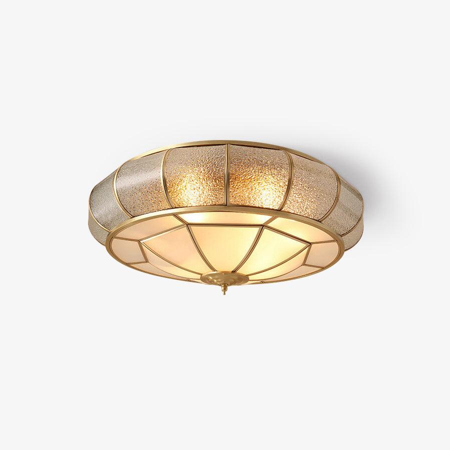 Colonial Glass Drum Ceiling Light - Blowlighting